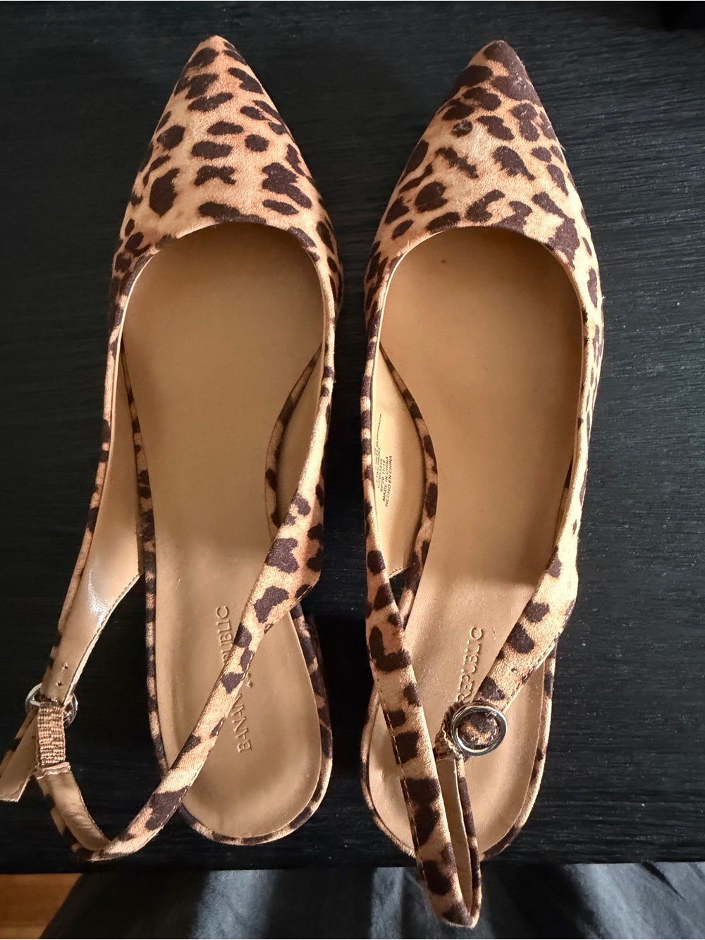 Banana Republic Leopard Slingback Heels